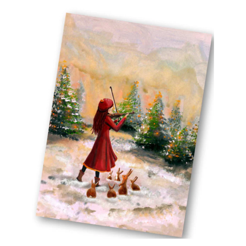 Esther Bennink postal card de violist