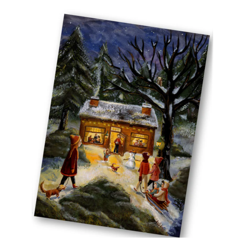 Esther Bennink postkaart winterfeest