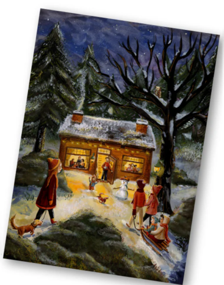 Esther Bennink postkaart winterfeest