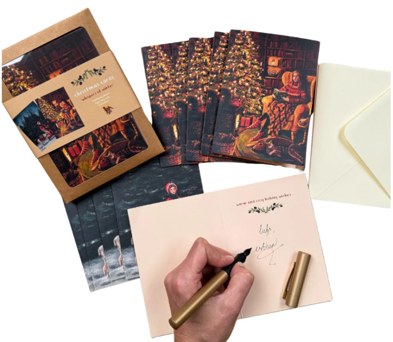 Esther Bennink kerstkaartenset 'Whispers of Winter'