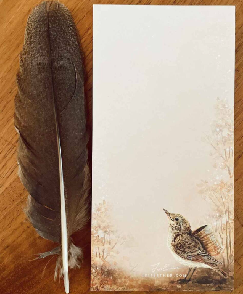 Iris Esther notepad Featherlight list