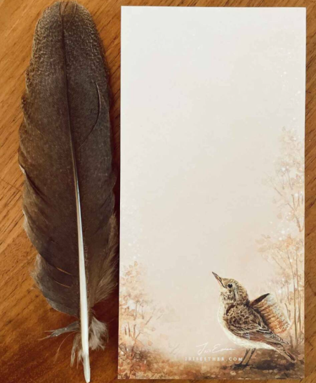 Iris Esther notepad Featherlight list