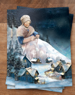 Iris Esther postal card A Blanket of Snow