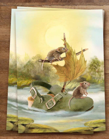 Iris Esther postal card adventure awaits