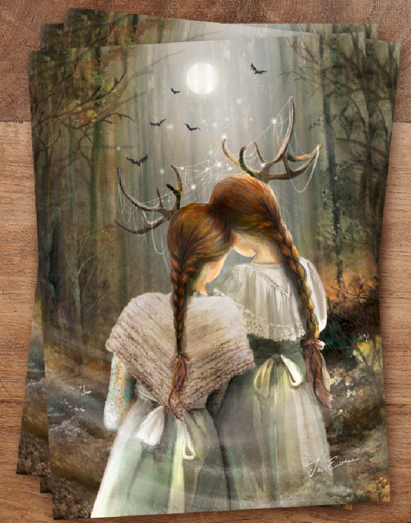 Iris Esther postkaart Entangled