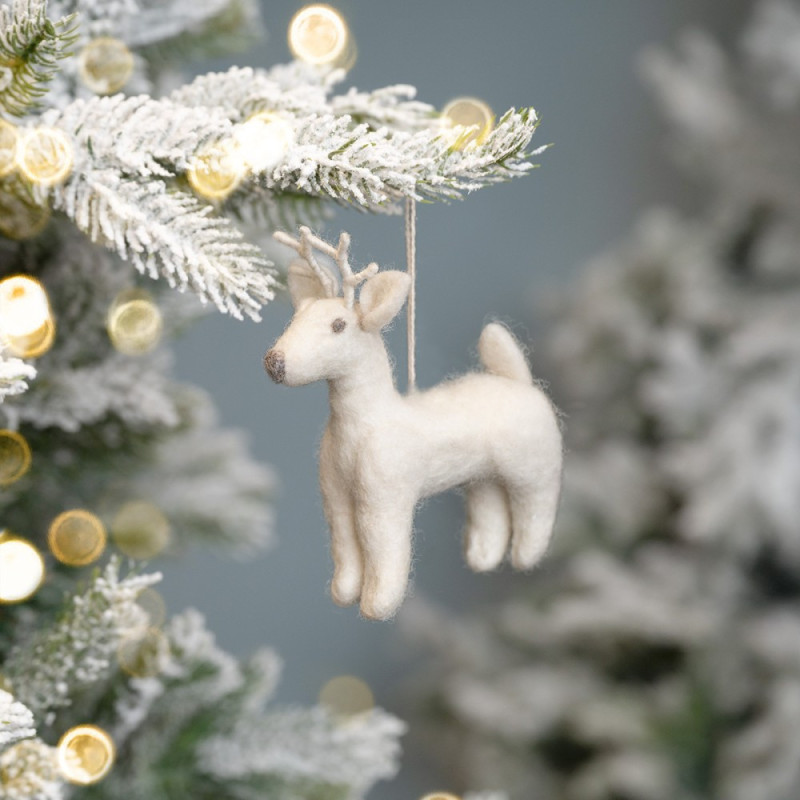 Sjaal met verhaal hanger reindeer wihte