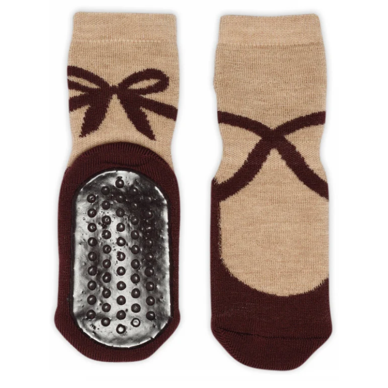 MP Denmark woolen antislip socks ballerina wine red (79281)