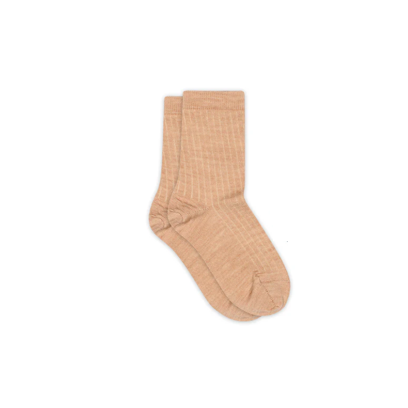 MP Denmark wollen rib sokken camel melange (1230)