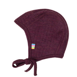Joha merino woolen bonnet plum