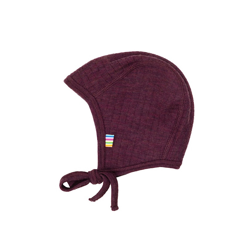 Joha merino woolen bonnet plum