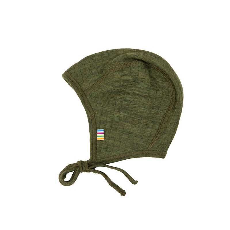 Joha merinowollen mutsje dark olive (94355)