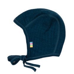 Joha merinowollen mutsje dark turquoise (94355)