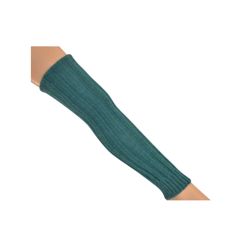 Hirsch natur wollen beenwarmers lang turquoise/petrol