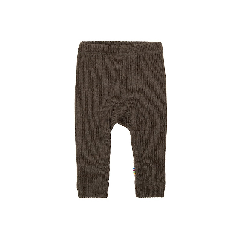 Joha gebreid merinowollen broek bruin (24122)