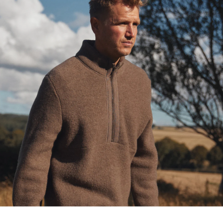 Conservandum (Musli) wolfleece herentrui met rits Walnoot