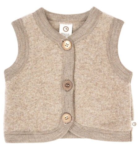 Musli wolfleece bodywarmer balsam melange