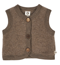 Musli wolfleece bodywarmer walnut melange