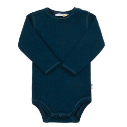 Joha wollen romper lange mouw dark turquoise (64356)