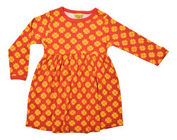 Duns Sweden katoenen zwierjurk klavers rood Red Clover