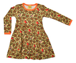 Duns Sweden katoenen skaterjurk goudvink geel bull finch yellow