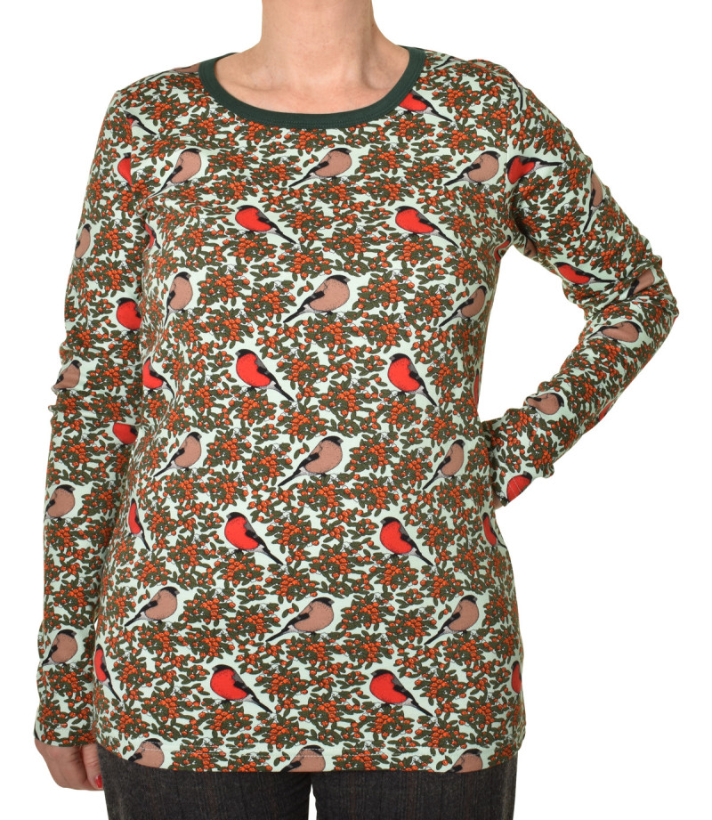 Duns Sweden dames longsleeve Bull Finch Honeydew Blue