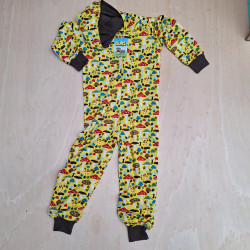 Duns Sweden gevoerde onesie mushrooms yellow padddenstoelen geel