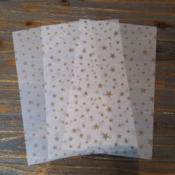 Transparantenpapierwit met sterren 10 vellen 20.5*33cm. Ursus