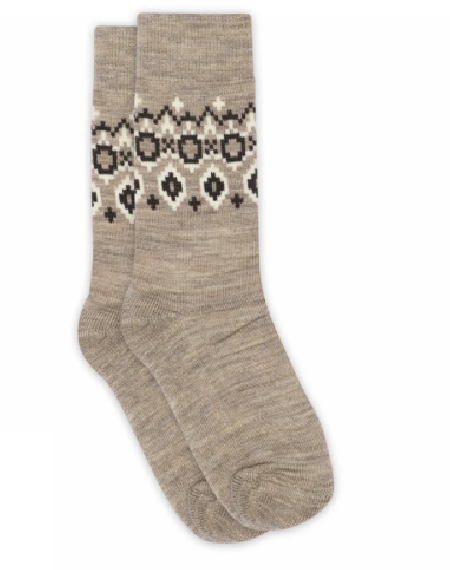 MP Denmark woolen socks light brown melange 79725