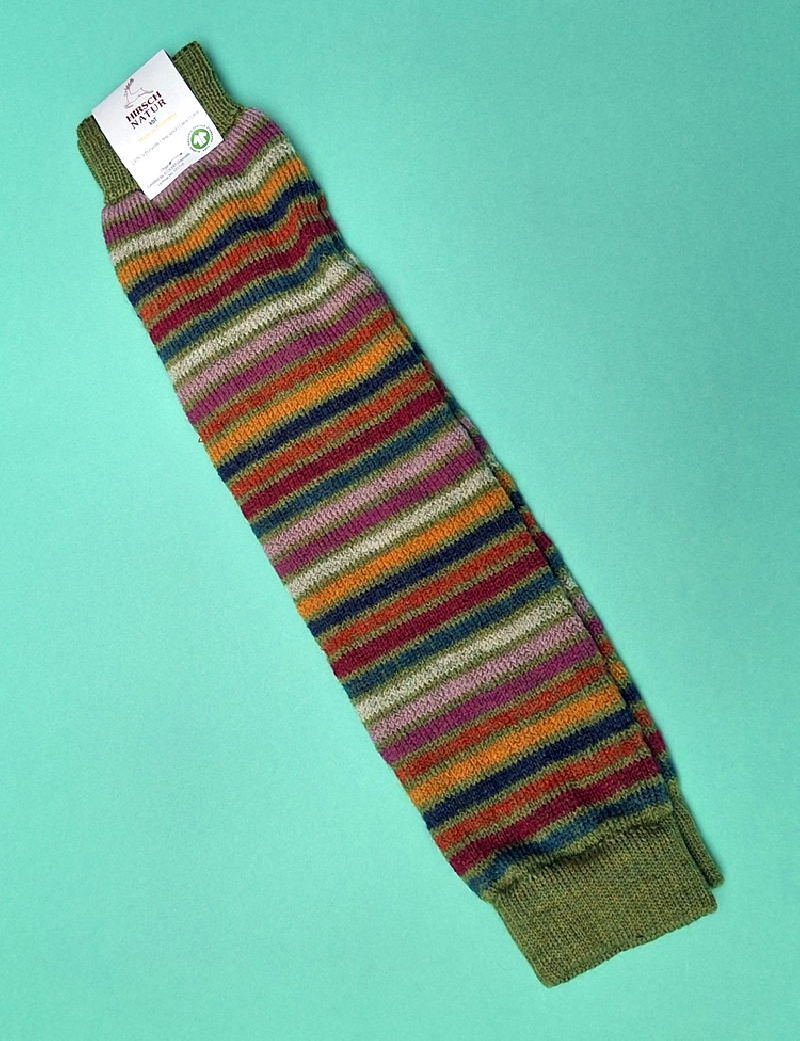 Hirsch natur wollen beenwarmers voor volwassenen regenboog groen