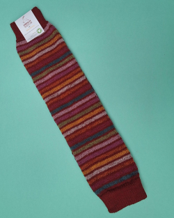 Hirsch natur wollen beenwarmers voor volwassenen regenboog rood