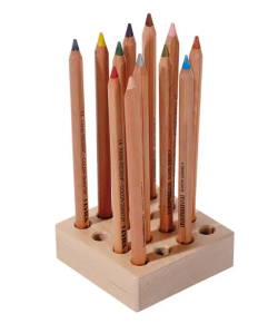 Beuken potlodenblok dikke potloden 16 stuks