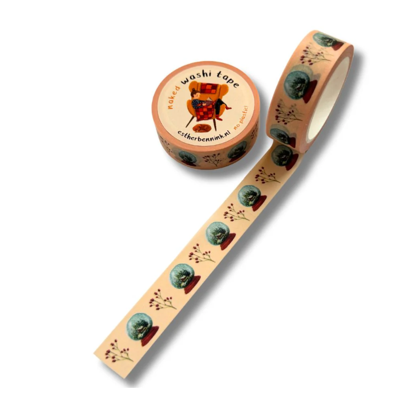 Esther Bennink washi tape snow globe