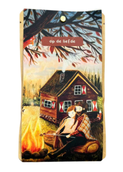 Esther Bennink thee kaart "Op de liefde' broodjes bakken