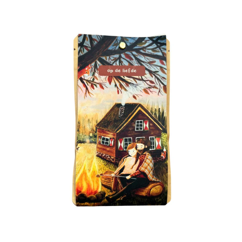 Esther Bennink thee kaart "Op de liefde' broodjes bakken