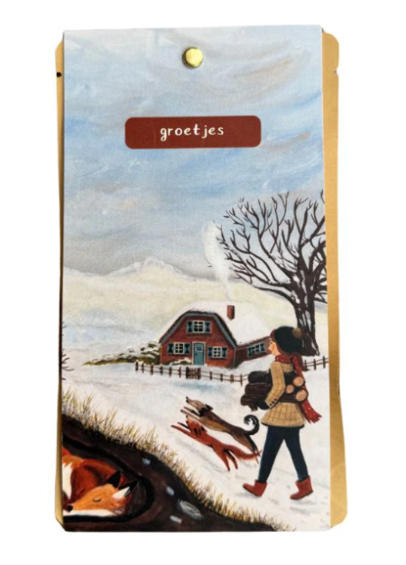 Esther Bennink thee kaart "Groetjes' winteroogst