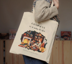 Esther Bennink katoenen tas 'cosiness is a way of life'