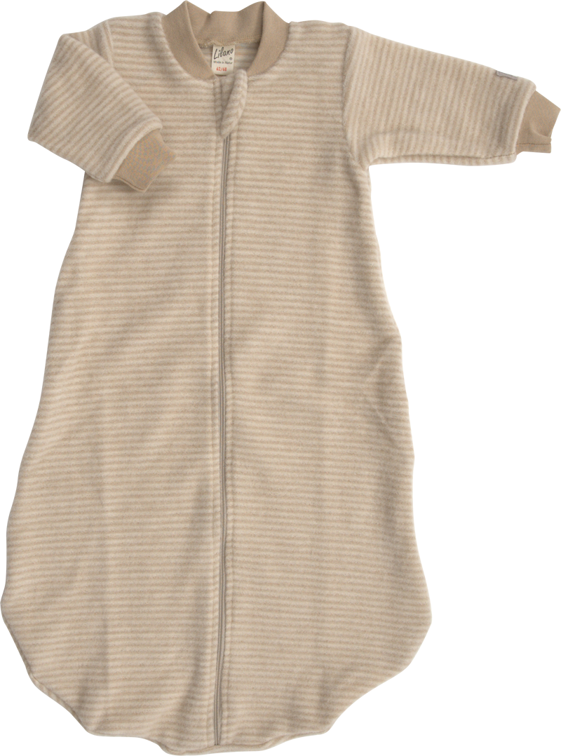 Lilano brushed woolen sleeping bag sand striped