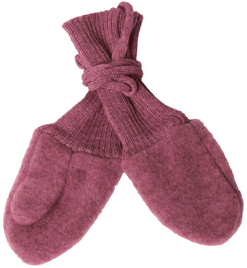 Reiff dikke wolfleece wanten mauve