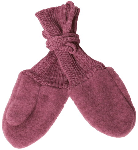 Reiff dikke wolfleece wanten mauve