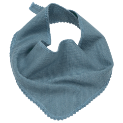 Reiff wool silk terry bib aqua