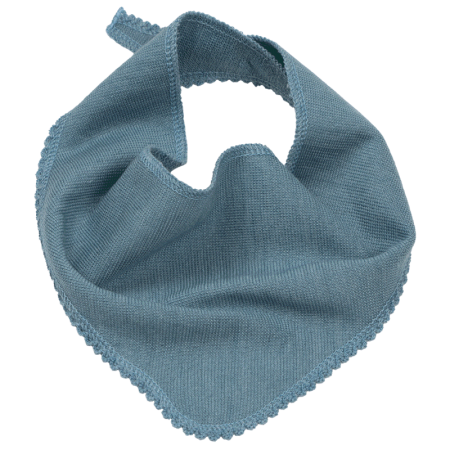 Reiff wool silk terry bib aqua