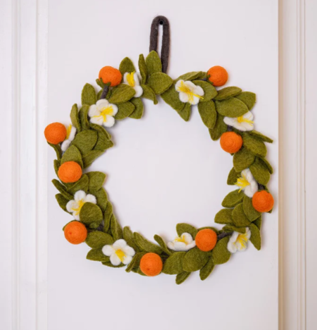 Sjaal met Verhaal wreath oranges