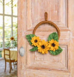 Sjaal met Verhaal wreath sunflowers
