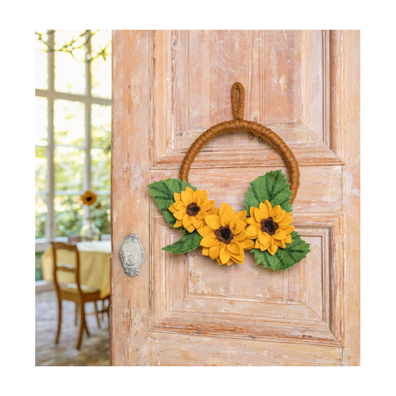 Sjaal met Verhaal krans zonnebloemen