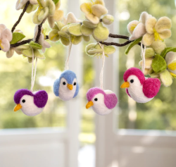 Sjaal meet verhaal hangertje vogel violettinten