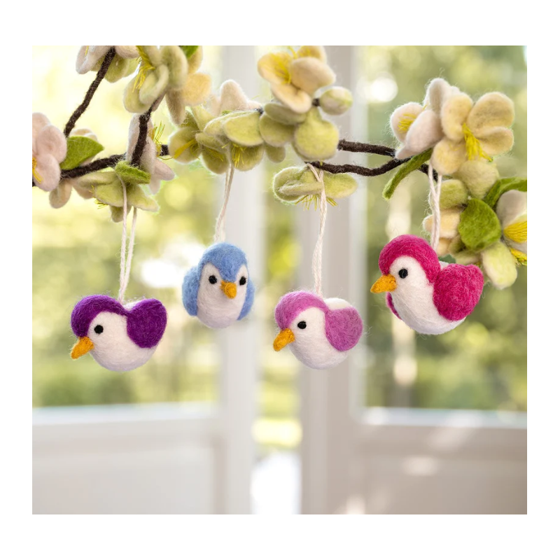 Sjaal meet verhaal hangertje vogel violettinten