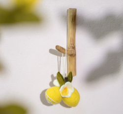 Sjaal met verhaal hanger citroen