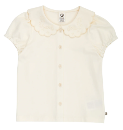 Muesli cotton  shortsleeve cozy me collar puff ss Tofu