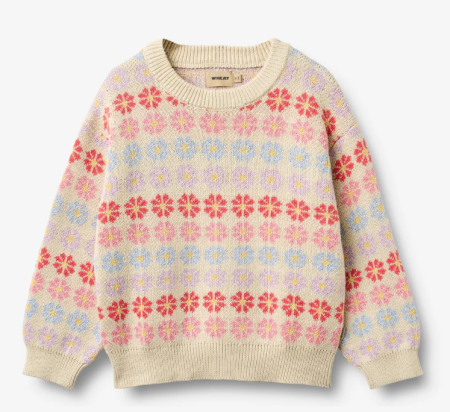 Wheat katoenen gebreide trui bloemetjes harlow