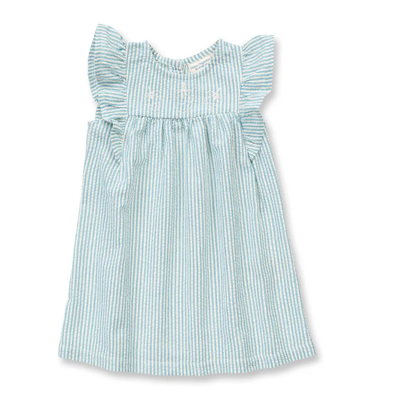 copy of copy of Sense Organics dress aqua checker